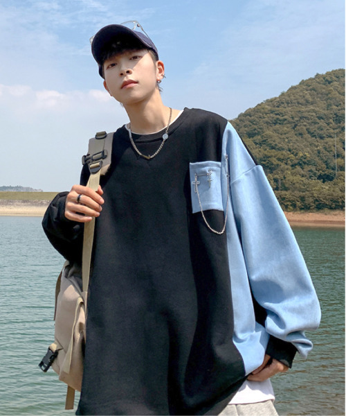 FVLMEN（フルメン）の「【FVLMEN】chain design sweat pullover/チェーン デザイン スウェット プルオーバー（スウェット・メンズ・ホワイト/ブラック・MEDIUM/LARGE/X-LARGE）」の7枚目の写真