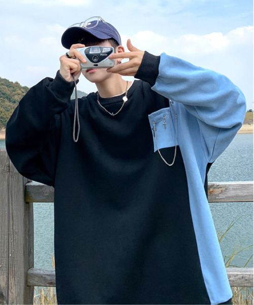 FVLMEN（フルメン）の「【FVLMEN】chain design sweat pullover/チェーン デザイン スウェット プルオーバー（スウェット・メンズ・ホワイト/ブラック・MEDIUM/LARGE/X-LARGE）」の9枚目の写真