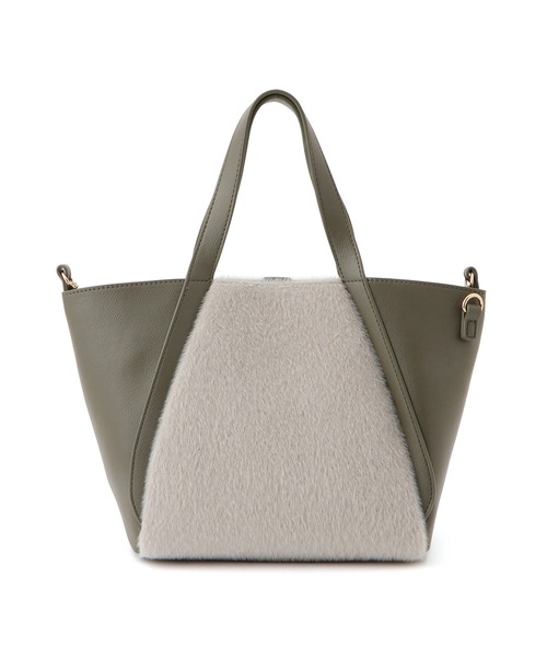 ROPE' PICNIC（ロペピクニック）の「me fit BAG ホースヘア調コンビスクエアフォルムバッグ/2WAY（トートバッグ・レディース・ブラック/グレー系その他/ブラウン系その他/グリーン系その他2・FREE）」の8枚目の写真