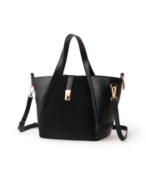 ROPE' PICNIC（ロペピクニック）の「me fit BAG ホースヘア調コンビスクエアフォルムバッグ/2WAY（トートバッグ・レディース・ブラック/グレー系その他/ブラウン系その他/グリーン系その他2・FREE）」の20枚目の写真