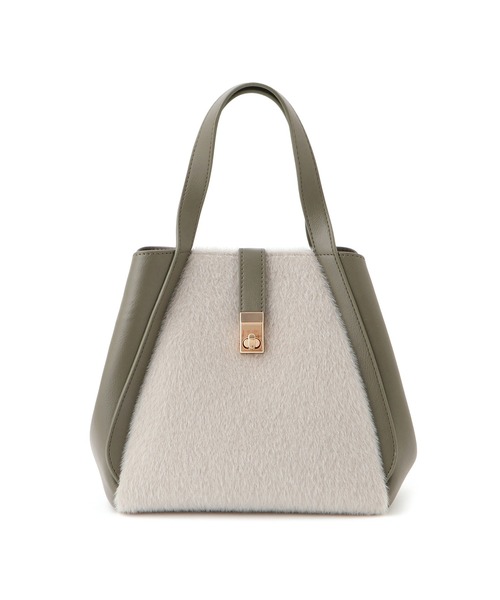 ROPE' PICNIC（ロペピクニック）の「me fit BAG ホースヘア調コンビスクエアフォルムバッグ/2WAY（トートバッグ・レディース・ブラック/グレー系その他/ブラウン系その他/グリーン系その他2・FREE）」の5枚目の写真