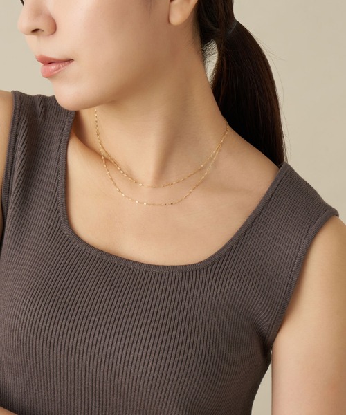 va vendome aoyama（ヴイエーヴァンドームアオヤマ）の「K10YG ゴールド チェーンネックレス・80cm（ネックレス・レディース・イエローゴールド・80ｃｍ）」の3枚目の写真