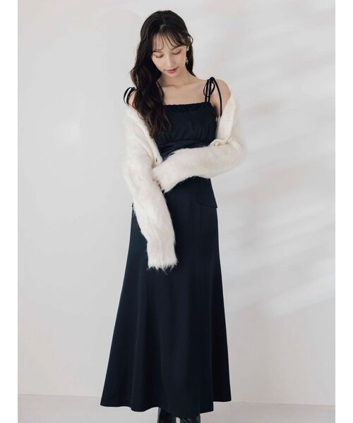 dazzlin（ダズリン）の「ルミナスカラーショートカーディガン（カーディガン/ボレロ・レディース・ピンク/イエロー/チャコールグレー/ブルー/オフホワイト・FREE）」の18枚目の写真