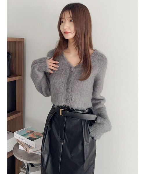 dazzlin（ダズリン）の「ルミナスカラーショートカーディガン（カーディガン/ボレロ・レディース・ピンク/イエロー/チャコールグレー/ブルー/オフホワイト・FREE）」の10枚目の写真