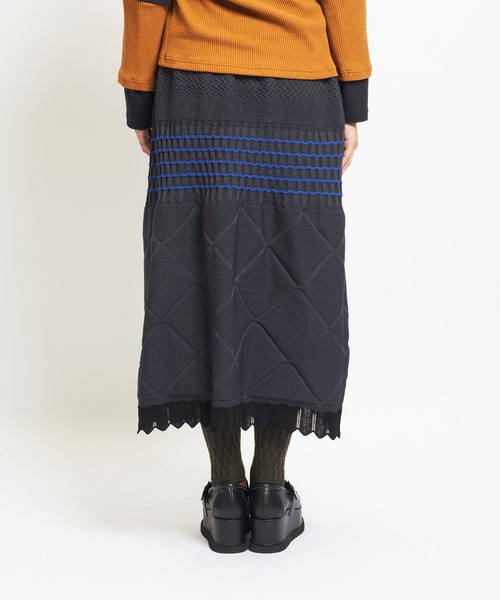 gomme（ゴム）の「マルチニットスカート（スカート・レディース・チャコールグレー/ブラック/ネイビー・FREE）」の15枚目の写真