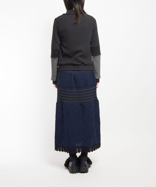 gomme（ゴム）の「マルチニットスカート（スカート・レディース・チャコールグレー/ブラック/ネイビー・FREE）」の9枚目の写真