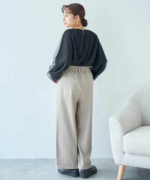 mil(ミル)の「チュールレイヤードトップス【588106】(Tシャツ/カットソー・レディース・ブラウン/ブラック/グレー・ONE SIZE)」の12枚目の写真