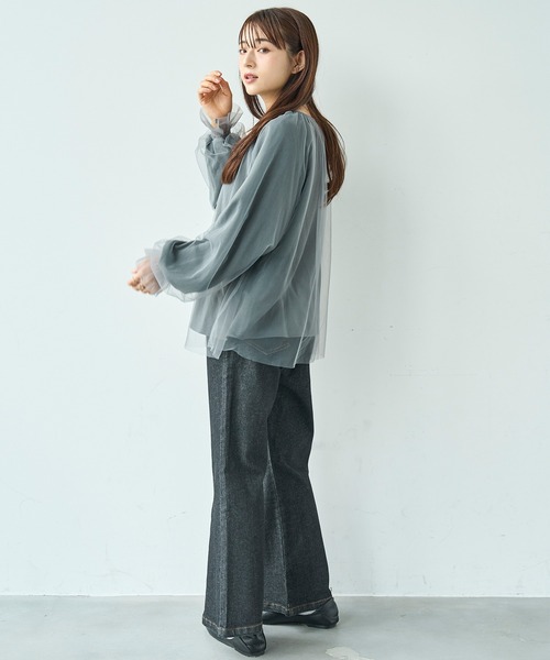 mil(ミル)の「チュールレイヤードトップス【588106】(Tシャツ/カットソー・レディース・ブラウン/ブラック/グレー・ONE SIZE)」の19枚目の写真