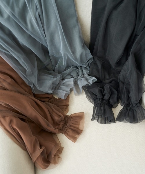 mil(ミル)の「チュールレイヤードトップス【588106】(Tシャツ/カットソー・レディース・ブラウン/ブラック/グレー・ONE SIZE)」の14枚目の写真