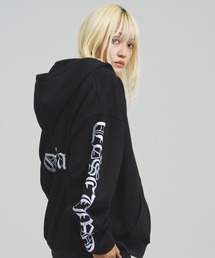 GALLIS ADDICTION | GA SUEDE OE刺繍 ZIP-HOODIE(パーカー)