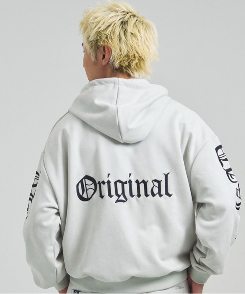 GALLIS ADDICTION（ガリスアディクション）の「GA SUEDE OE刺繍 ZIP-HOODIE（パーカー・メンズ・アイボリー/ブラック・M/L）」の7枚目の写真
