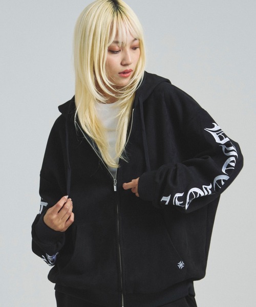 GALLIS ADDICTION（ガリスアディクション）の「GA SUEDE OE刺繍 ZIP-HOODIE（パーカー・メンズ・アイボリー/ブラック・M/L）」の20枚目の写真