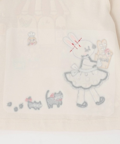 KP（ケーピー）の「ベーカリーmimiちゃんアップリケ 長袖Tシャツ（Tシャツ/カットソー・キッズ・ピンク/オフホワイト・80ｃｍ/90cm/100cm/110cm/120cm/130cm/140cm）」の8枚目の写真