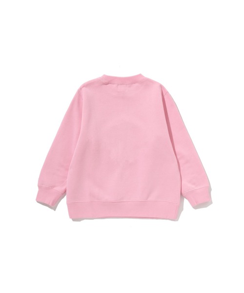 A BATHING APE（アベイシングエイプ）の「BABY MILO CIRCLE CREWNECK SWEATSHIRT（スウェット・キッズ・グレー/ピンク・90/140/110/120/100/130）」の4枚目の写真