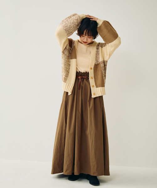 Crisp（クリスプ）の「ドッキングボーダーTワンピース（ワンピース・レディース・ブラック/ブラウン・FREE）」の19枚目の写真