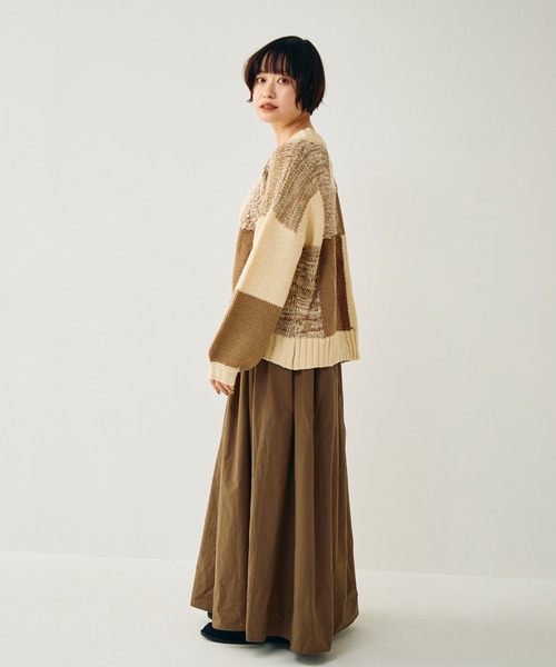 Crisp（クリスプ）の「ドッキングボーダーTワンピース（ワンピース・レディース・ブラック/ブラウン・FREE）」の20枚目の写真