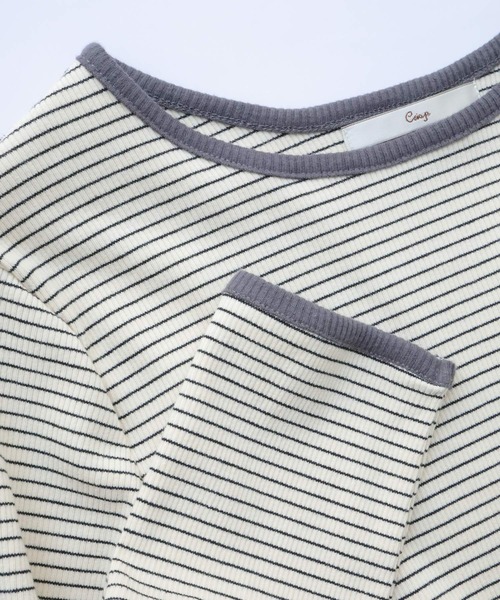 Crisp（クリスプ）の「ドッキングボーダーTワンピース（ワンピース・レディース・ブラック/ブラウン・FREE）」の21枚目の写真