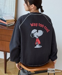 PEANUTS（ピーナッツ）の「【PEANUTS SNOOPY】別注 ピーナッツ スヌーピー ヴィンテージライク 刺繍プリント オーバーサイズスウェット（スウェット）」