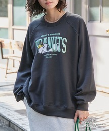 PEANUTS（ピーナッツ）の「【PEANUTS SNOOPY】別注 ピーナッツ スヌーピー ヴィンテージライク 刺繍プリント オーバーサイズスウェット（スウェット）」