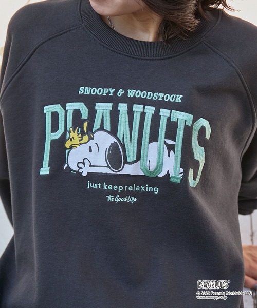 PEANUTS SNOOPY】別注 ピーナッツ スヌーピー ヴィンテージライク 刺繍