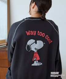 PEANUTS（ピーナッツ）の「【PEANUTS SNOOPY】別注 ピーナッツ スヌーピー ヴィンテージライク 刺繍プリント オーバーサイズスウェット（スウェット）」