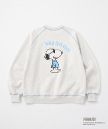 PEANUTS（ピーナッツ）の「【PEANUTS SNOOPY】別注 ピーナッツ スヌーピー ヴィンテージライク 刺繍プリント オーバーサイズスウェット（スウェット）」