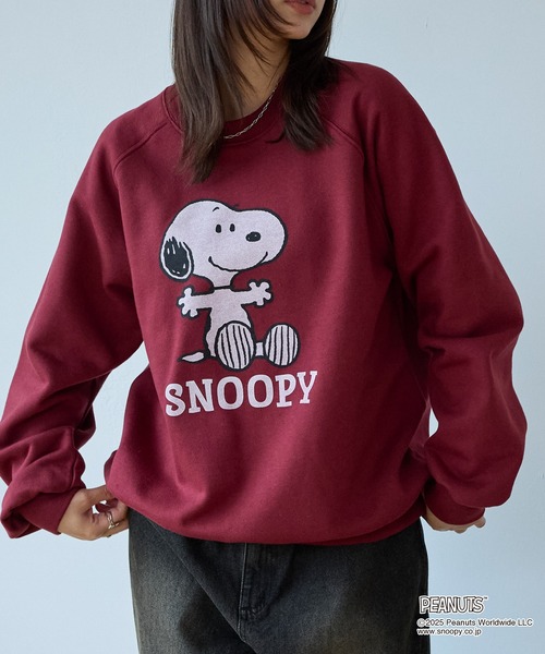 SNOOPY スヌーピー スウェットシャツ M ヴィンテージ PEANUTS SNOOPY】別注 ピーナッツ スヌーピー ヴィンテージライク 刺繍