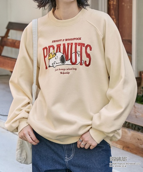 PEANUTS SNOOPY】別注 ピーナッツ スヌーピー ヴィンテージライク 刺繍