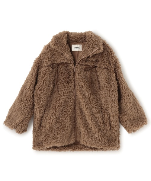 by LOVEiT（バイラビット）の「リボンポイントファーブルゾン（ブルゾン・キッズ・ベージュ/モカ・150cm/130cm/160cm/140cm/120cm）」の7枚目の写真