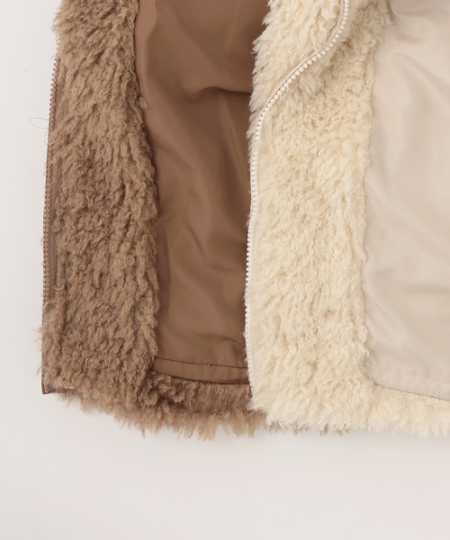 by LOVEiT（バイラビット）の「リボンポイントファーブルゾン（ブルゾン・キッズ・ベージュ/モカ・150cm/130cm/160cm/140cm/120cm）」の13枚目の写真