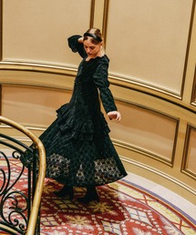 mysty woman | 起毛レースペプラムワンピース 588889(ワンピース)