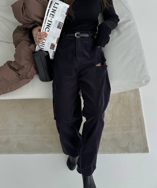 セール】corduroy loose asymmetry notch PT（その他パンツ