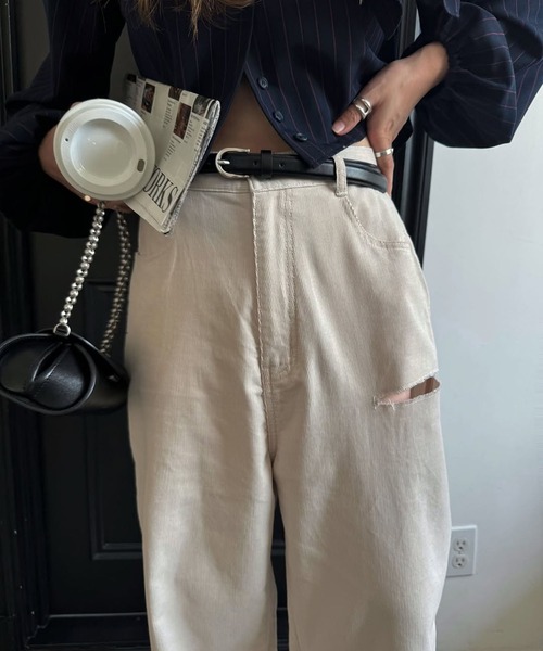 セール】corduroy loose asymmetry notch PT（その他パンツ