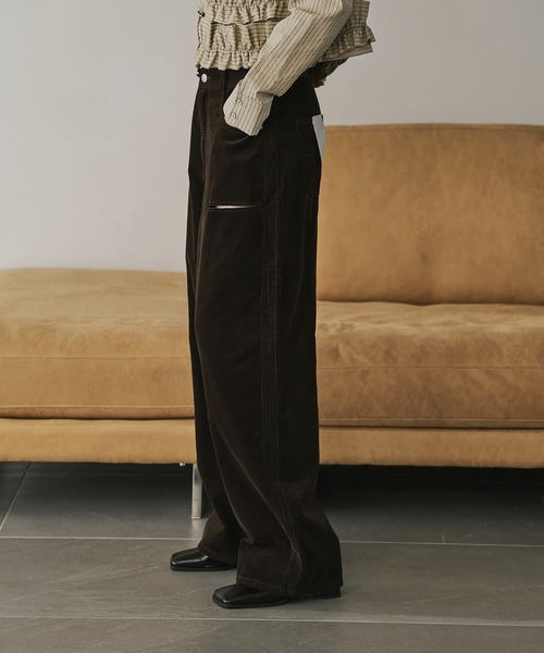 セール】corduroy loose asymmetry notch PT（その他パンツ