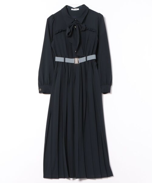 プリーツボウタイシャツロングワンピース（ワンピース）｜REDYAZEL