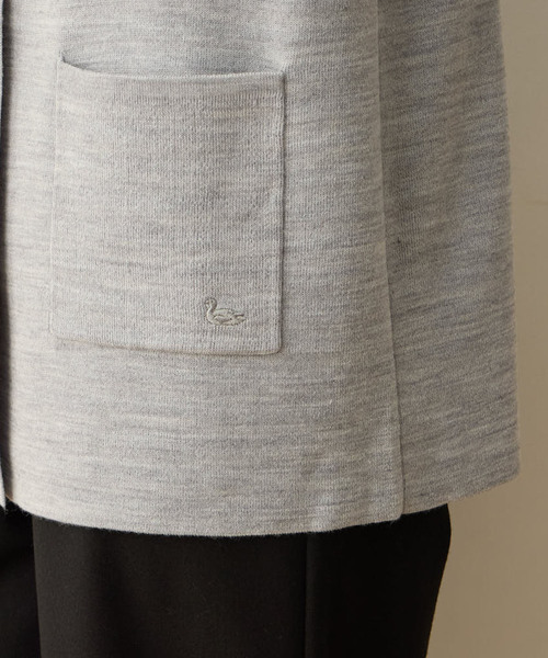 DECOY SINCE 1981（デコイシンスイチキュウハチイチ）の「ダブルフェイスカーディガン【洗える・毛玉ができにくい・ポケットあり・大きいサイズあり】（カーディガン/ボレロ・レディース・グレー/オレンジ/ネイビー・M/L/LL/3L/4L）」の13枚目の写真