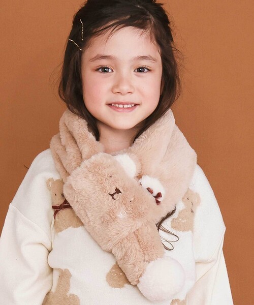 [超美品] Baby Return ふわふわ　ネコマフラー　ベイビーリターン ネコマフラー(F 黒): キッズ - ナルミヤ オンライン公式サイト [超美品