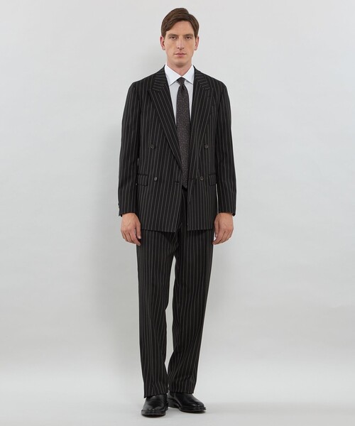 MACKINTOSH LONDON（マッキントッシュ ロンドン）の「【ANGELICO/アンジェリコ】ピンストライプ ダブルブレステッド4Bジャケット（テーラードジャケット・メンズ・ブラック・38/40）」の2枚目の写真