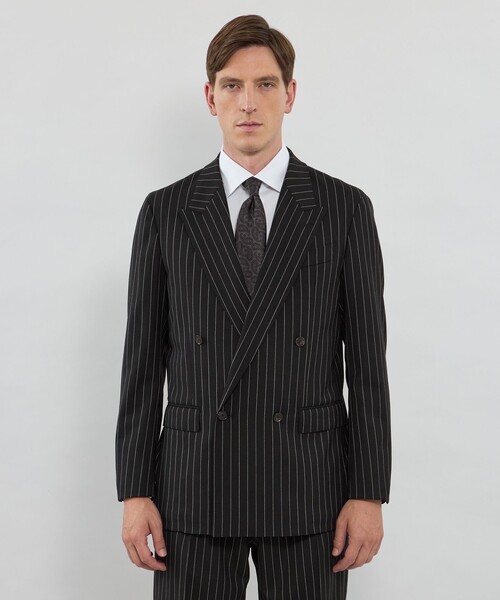 MACKINTOSH LONDON（マッキントッシュ ロンドン）の「【ANGELICO/アンジェリコ】ピンストライプ ダブルブレステッド4Bジャケット（テーラードジャケット・メンズ・ブラック・38/40）」の3枚目の写真