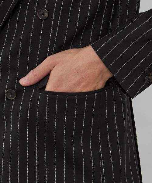 MACKINTOSH LONDON（マッキントッシュ ロンドン）の「【ANGELICO/アンジェリコ】ピンストライプ ダブルブレステッド4Bジャケット（テーラードジャケット・メンズ・ブラック・38/40）」の7枚目の写真