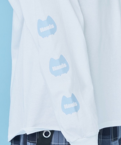 Hauls(ハウルズ)の「双子ちゃんなかよちBIGロンTEE(Tシャツ/カットソー・レディース・ブラック/ホワイト・FREE)」の7枚目の写真