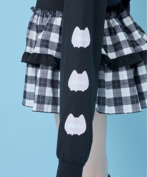 Hauls(ハウルズ)の「双子ちゃんなかよちBIGロンTEE(Tシャツ/カットソー・レディース・ブラック/ホワイト・FREE)」の8枚目の写真