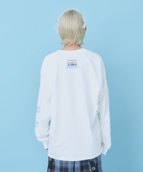 Hauls(ハウルズ)の「双子ちゃんなかよちBIGロンTEE(Tシャツ/カットソー・レディース・ブラック/ホワイト・FREE)」の4枚目の写真