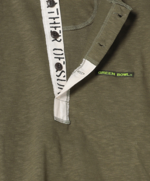 GREEN BOWL（グリーンボウル）の「【GREEN BOWL】Military Henley-neck L/S T-shirts（Tシャツ/カットソー・メンズ・キナリ/ネイビー/オリーブ/オフホワイト・L/M）」の6枚目の写真