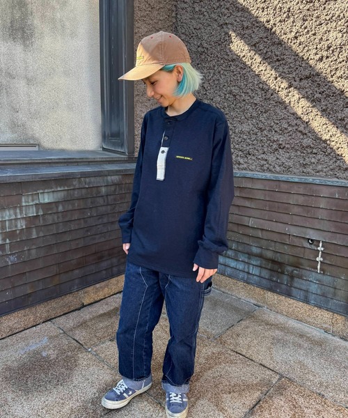 GREEN BOWL（グリーンボウル）の「【GREEN BOWL】Military Henley-neck L/S T-shirts（Tシャツ/カットソー・メンズ・キナリ/ネイビー/オリーブ/オフホワイト・L/M）」の21枚目の写真