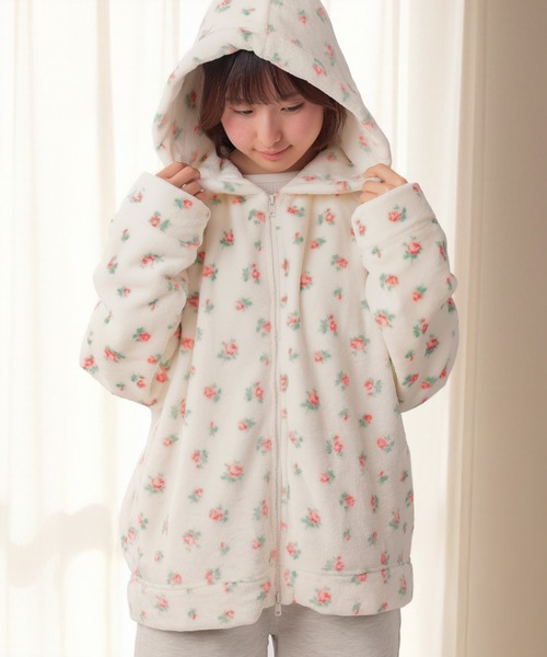 セール】【87】【JEMORGAN/ジェーイーモーガン】花柄 フリース ジップ