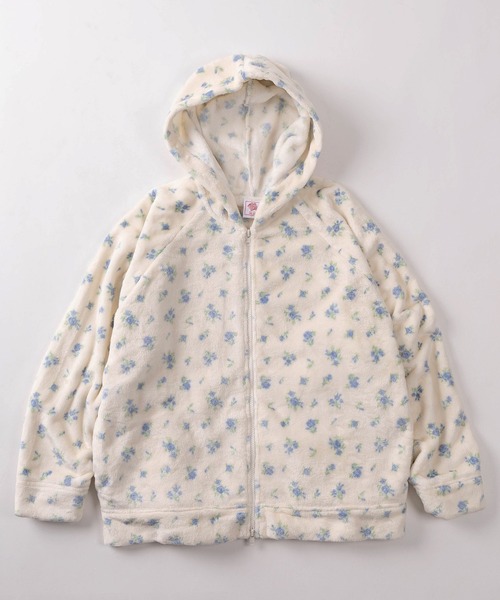 JEMORGAN（ジェーイーモーガン）の「【87】【JEMORGAN/ジェーイーモーガン】花柄 フリース ジップパーカー（パーカー・レディース・パープル/ピンク/ブルー・FREE）」の4枚目の写真