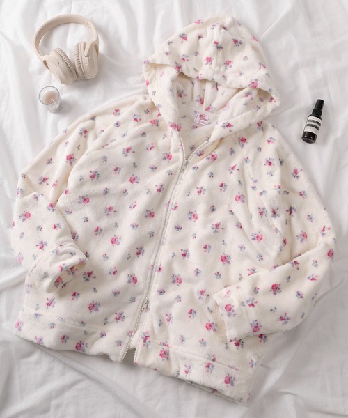 JEMORGAN（ジェーイーモーガン）の「【87】【JEMORGAN/ジェーイーモーガン】花柄 フリース ジップパーカー（パーカー・レディース・パープル/ピンク/ブルー・FREE）」の12枚目の写真