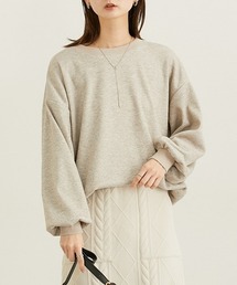 nissen | 裏起毛ボリューム袖トレーナー(Tシャツ/カットソー)