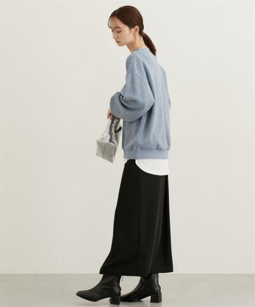 nissen(ニッセン)の「裏起毛ボリューム袖トレーナー(Tシャツ/カットソー・レディース・ライトブルー/ベージュ/チャコールグレー/パープル/ライトベージュ・3L/LL/L/M)」の11枚目の写真